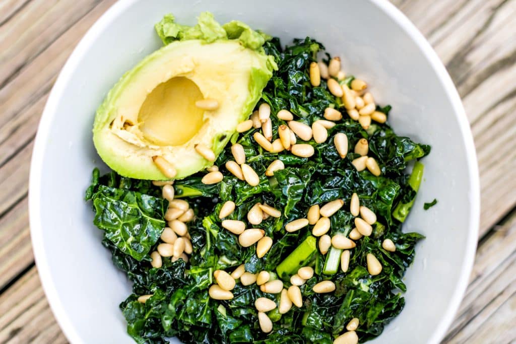 Kale green vegan vegetarian salad