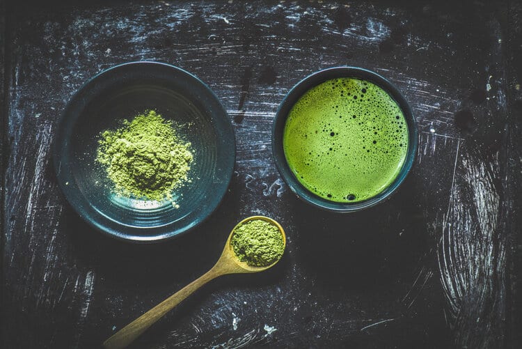 green tea matcha powder